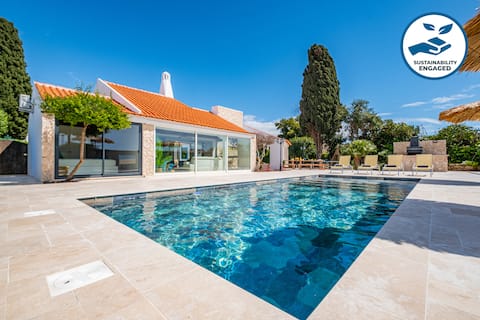 Luxury villa with pool bar and heatable pool