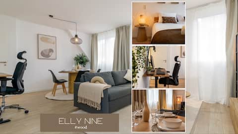 Popular Airbnb listing: City apartment with workplace | Design | #wood in Wiesbaden