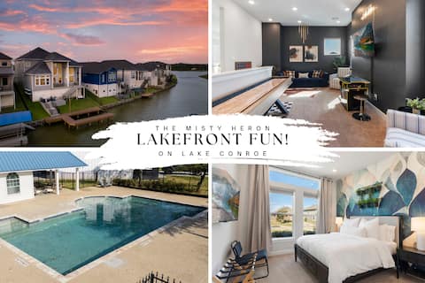 Elevated Lakefront Retreat: Gameroom, SUPs, Dock