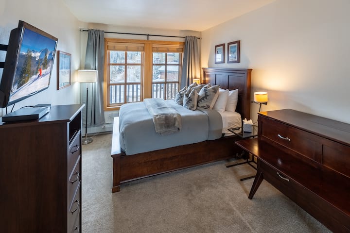 Desk folds down to a bed if needed
TV with cable
Closet with extra linens and blankets