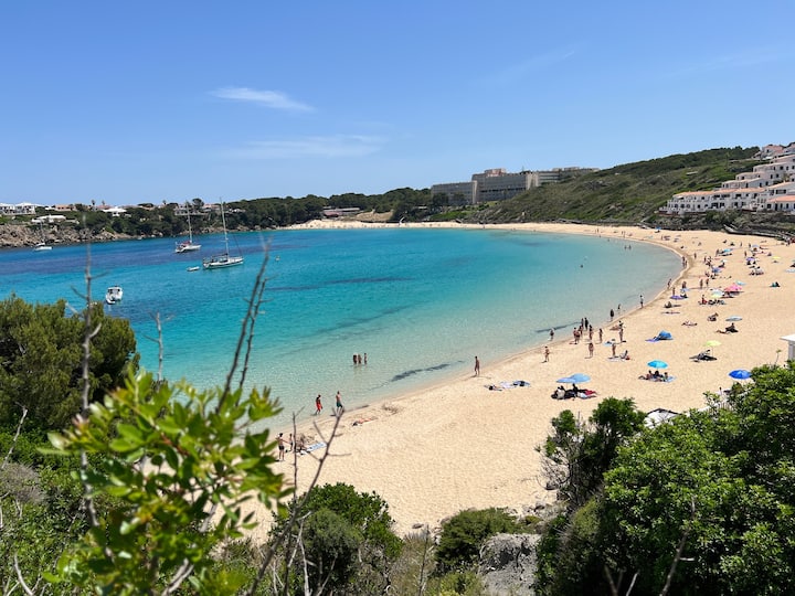 Cálido Apto. Con Vista A Piscina A 300 Mt Del Mar - Es Mercadal