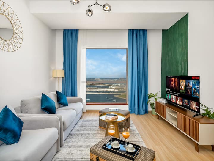 დასასვენებლად დუბაის პალმის ხედით