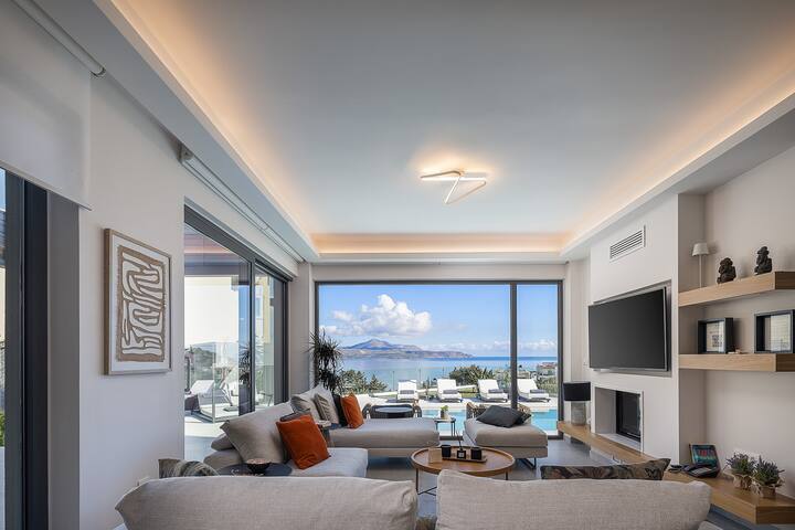 Kalyves Royal Villa | Free*heated pool,gym&seaview gallery image 5