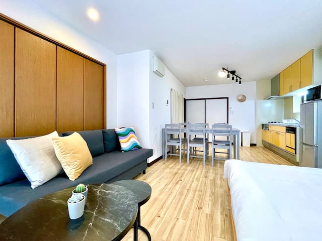 バスルーム2つ|家族のための広いリビングルーム|85sqm|東京ドームと東京大学のすぐ近く