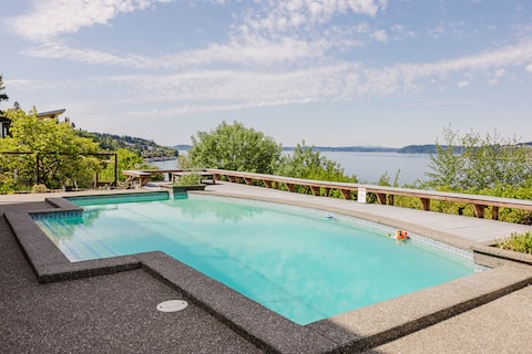 Puget Sound View House with Pool~"The Folly"