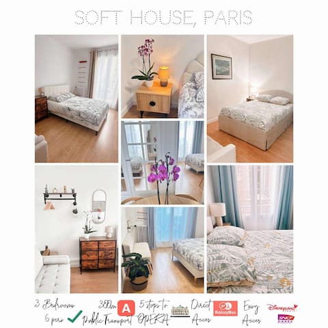Large accommodation 300 m from transport, Nature & Paris