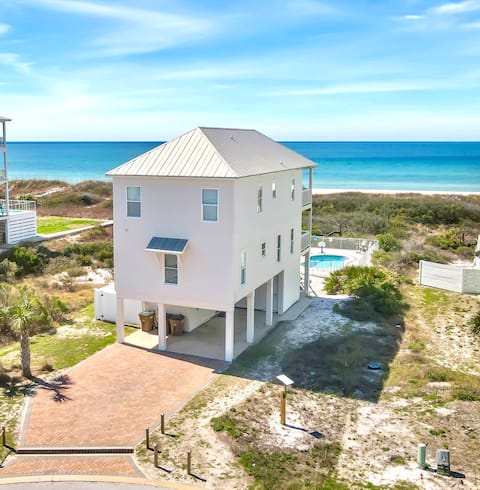 North Cape San Blas gulf front home with pool