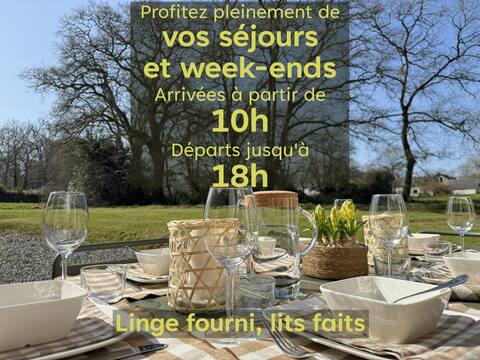 La Jaillette, 8 pers, Sucé-sur-Erdre, departure 6pm!