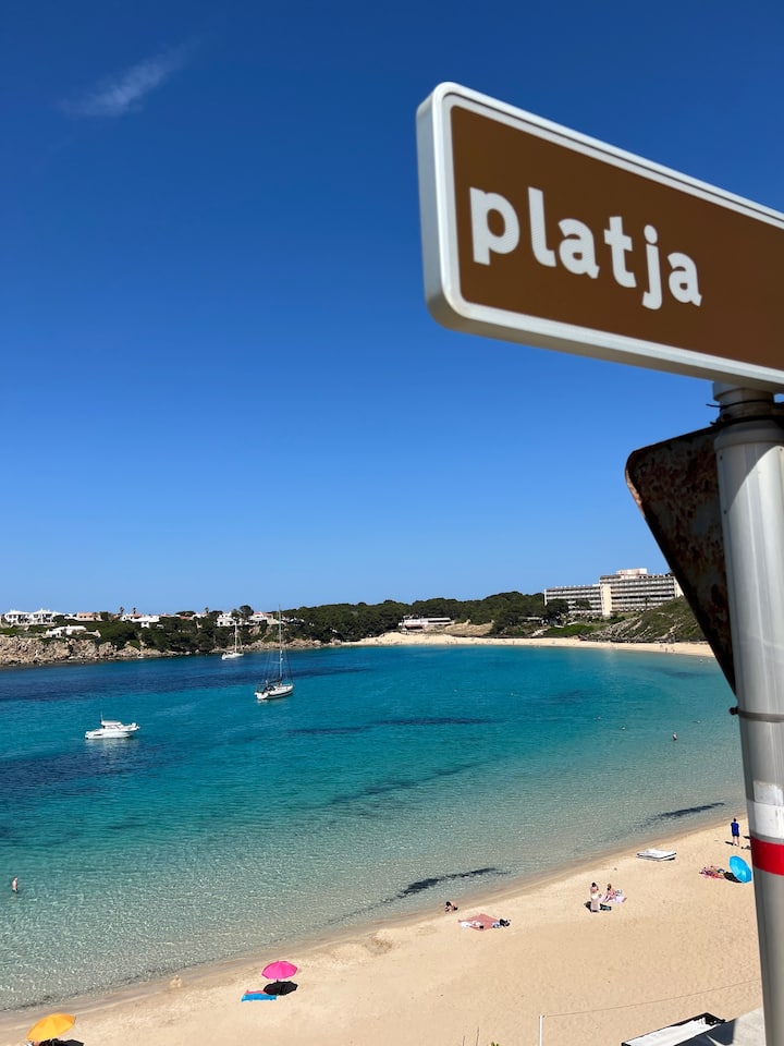 Bonito Y Luminoso Apto Con Piscina 300 Mt Del Mar - Menorca