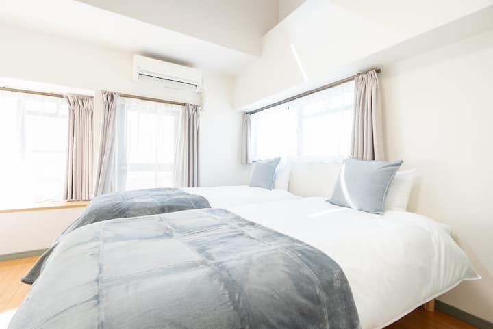 【天神南駅徒歩8分】atlas Apartment｜最上階｜24㎡｜ベッド2台｜キッチン・洗濯機完備 - 후쿠오카시
