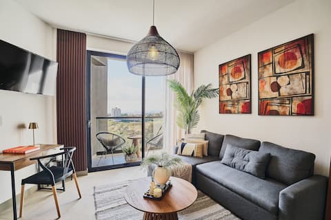 Apt Essence Eco with AC/Pool+Parking