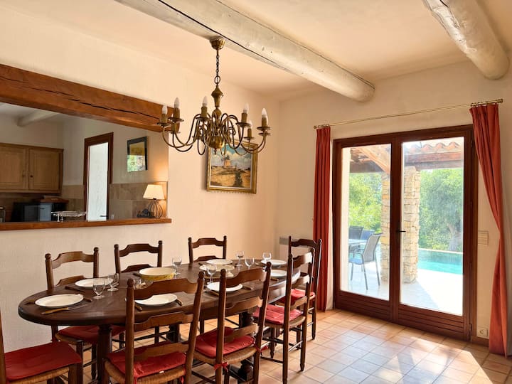 Villa De Charme Avec Piscine Chauffée & Nature - French Riviera