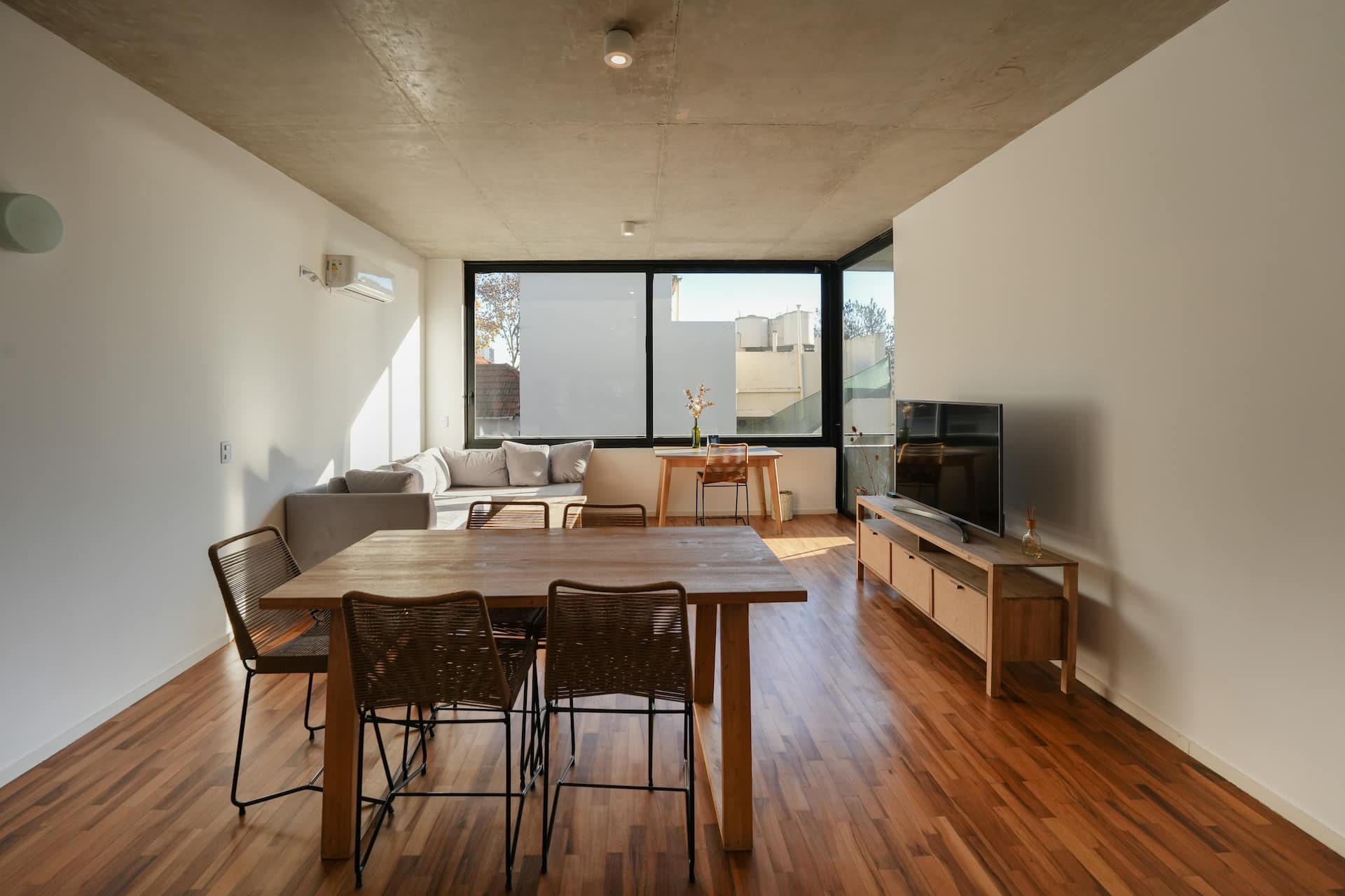 Modern terrace building, pool, laundry, grill