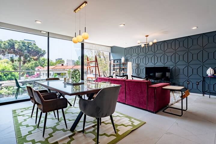 Urban Hideaway with Private Balconies & Coworking