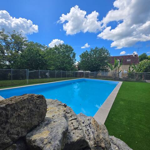 Villa Baunac 12 people Heated pool