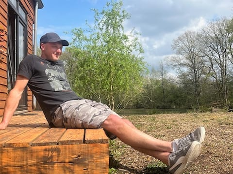 Self-contained cabin in the woods