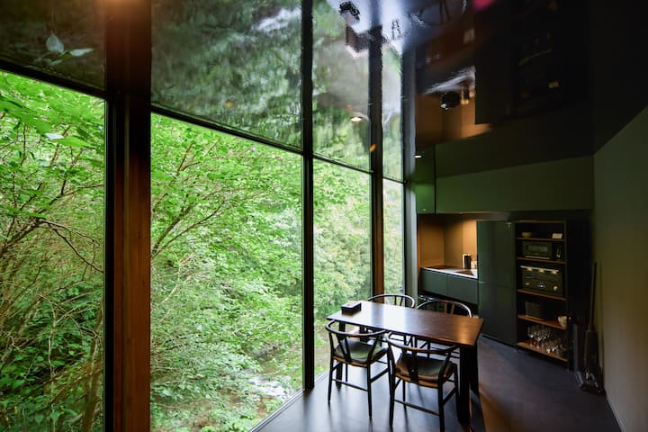 Private villa along a mountain stream with a private sauna, where you can enjoy the nature of…