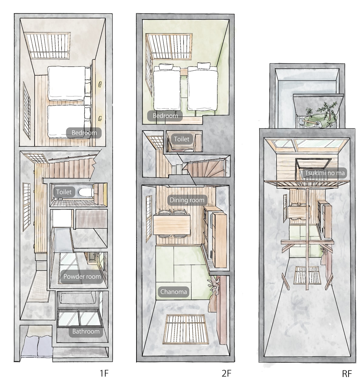 蜂の家 貸切】USJ・万博・海遊館20分大阪の隠れ家町家｜静かな庭望む