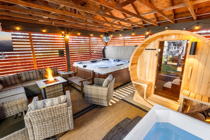 *HOT TUB*Sauna*Cold Plunge* Nashville Luxury Lodge