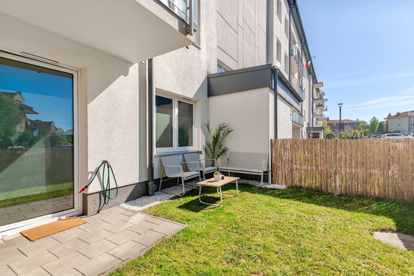 Private garden with seating