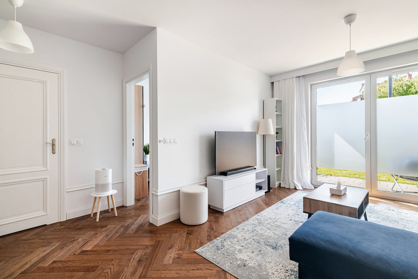 Living room with terrace access