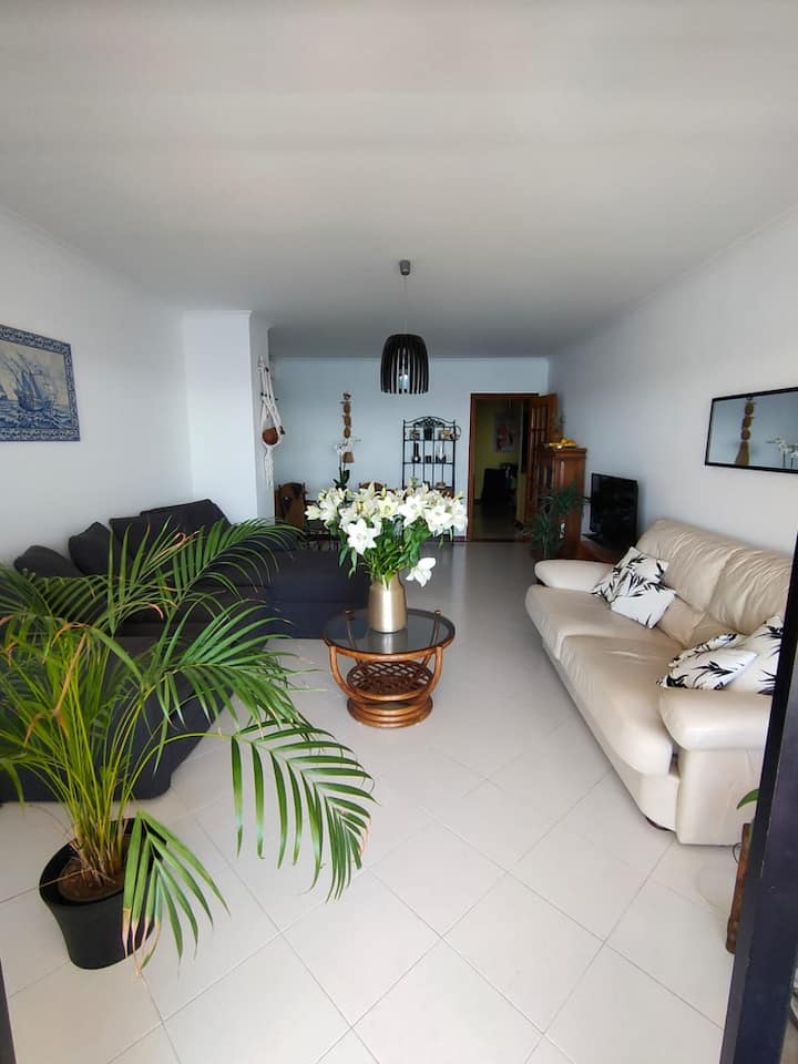 Dhomë ndenjjeje me divan me dy krevate