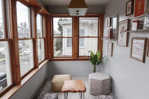 Bright 2BR w/ Balcony | Quick NYC Train Access