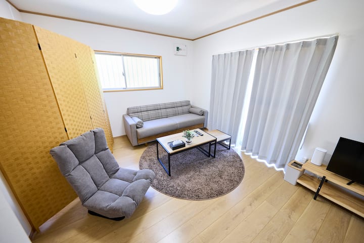 鹿島神宮附近｜被自然環繞的包棟住宿｜最多可入住5人｜附中庭與烤肉設備 - 潮來市