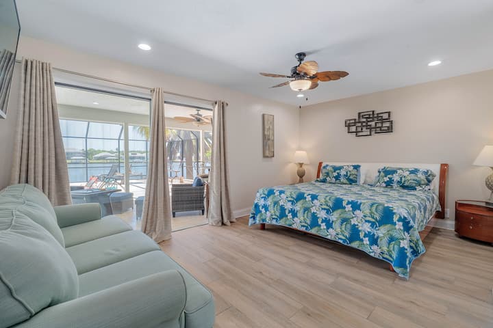 Teleskopický posuvník na bazén/terasu z hlavnej spálne.