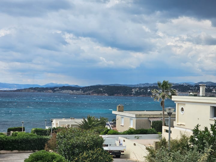 Villa Marina Du Cap Nègre Vue Mer Pieds Dans L'eau - Six-Fours-les-Plages