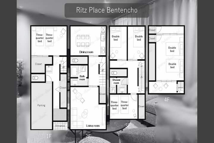 5min-walk From Jr, 2 Shower Rooms & 5 Bed Rooms - Osaka