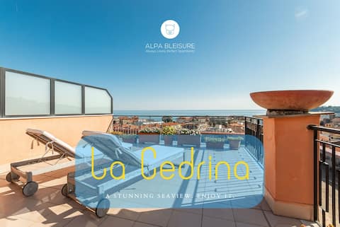 La Cedrina. Charming terrace overlooking the sea.