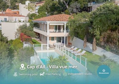 Beautiful Villa with Sea View – Swimming Pool – Parking – DG