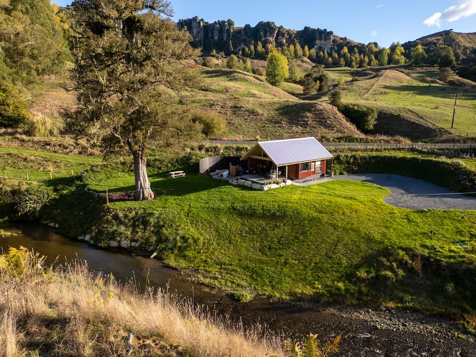 Cascade, a riverside cabin on a Waitomo farm, Waitomo District, Waikato, New Zealand, photo 1 of 10