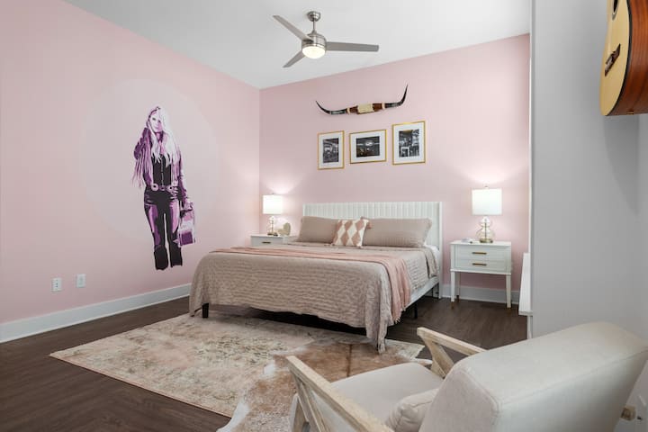 The Palomino bedroom, a tribute to our girl, Miranda Lambert, and Casa Rosa Nashville.