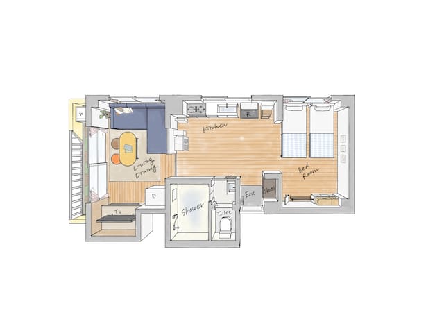 【代々木4分＆新宿7分】駅近｜2unit36㎡+36㎡貸切｜高速WiFi｜洗濯2台＆乾燥機｜最大8名 gallery image 3