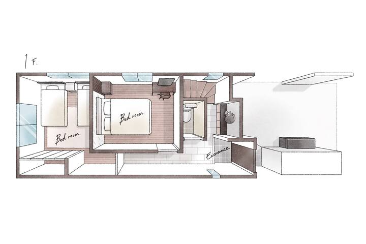 新宿電車4分/アクセス抜群！駅3分/新築戸建120㎡/快適バルコニー/WiFi/最大10名/洗濯乾燥 gallery image 5