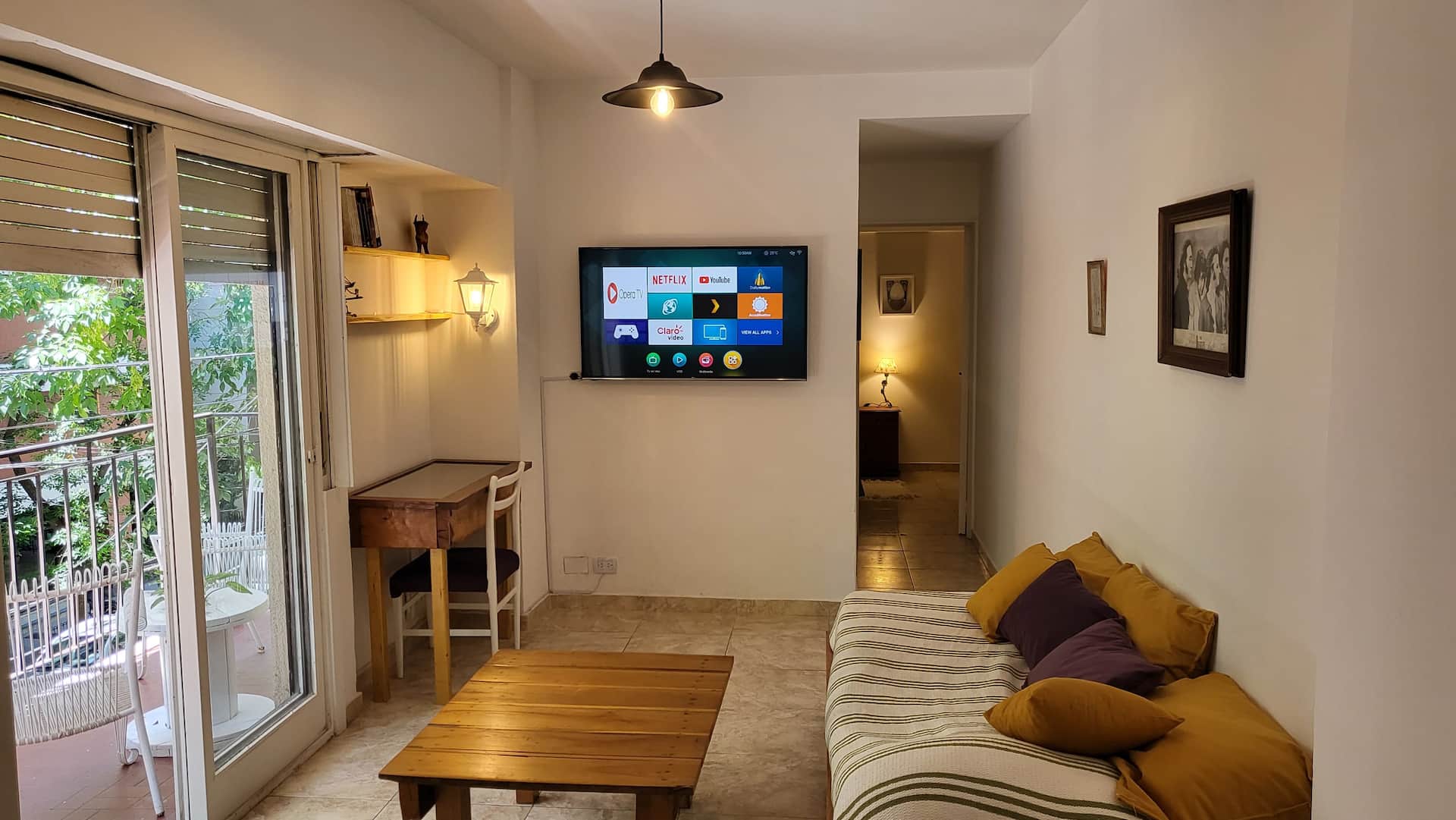 Apartamento com 1 quarto e varanda em Palermo
