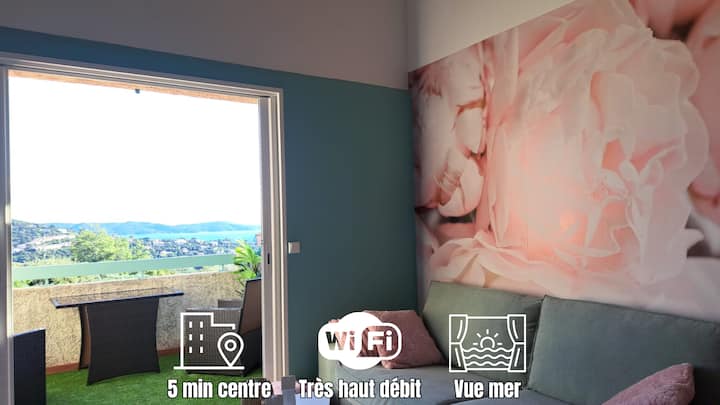 Appartement Au Calme Sur Les Hauteurs Vue Mer - Gassin
