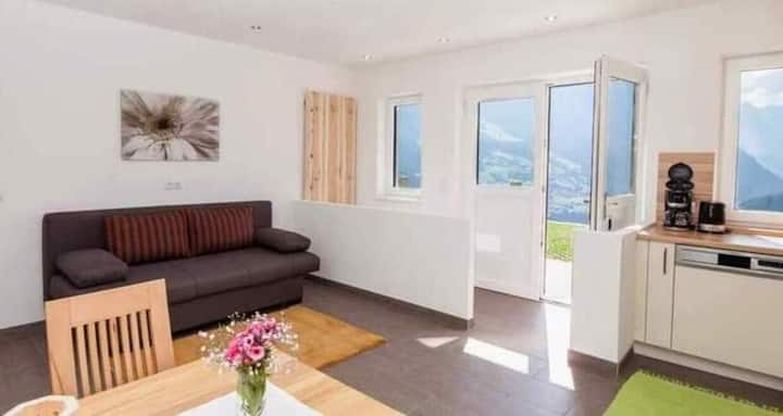 Kuzhinë me hapësirë ndenjjeje.