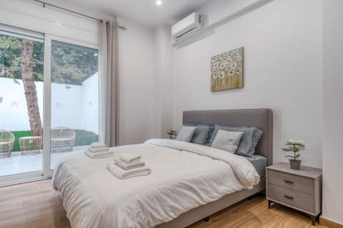 Apartment with yard for cooking