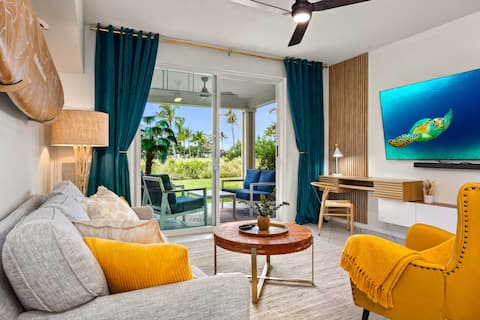 Popular Airbnb listing: Sunset view 2 Kings 1st floor Walk 2 Beach Remodel in Waikoloa Beach Resort