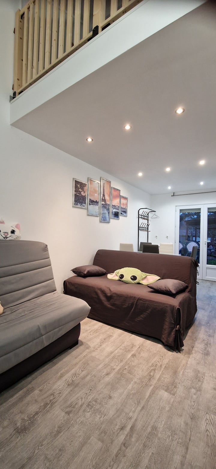 Studio Mezzanine En Maison Jardin à 6min De Disney - Esbly