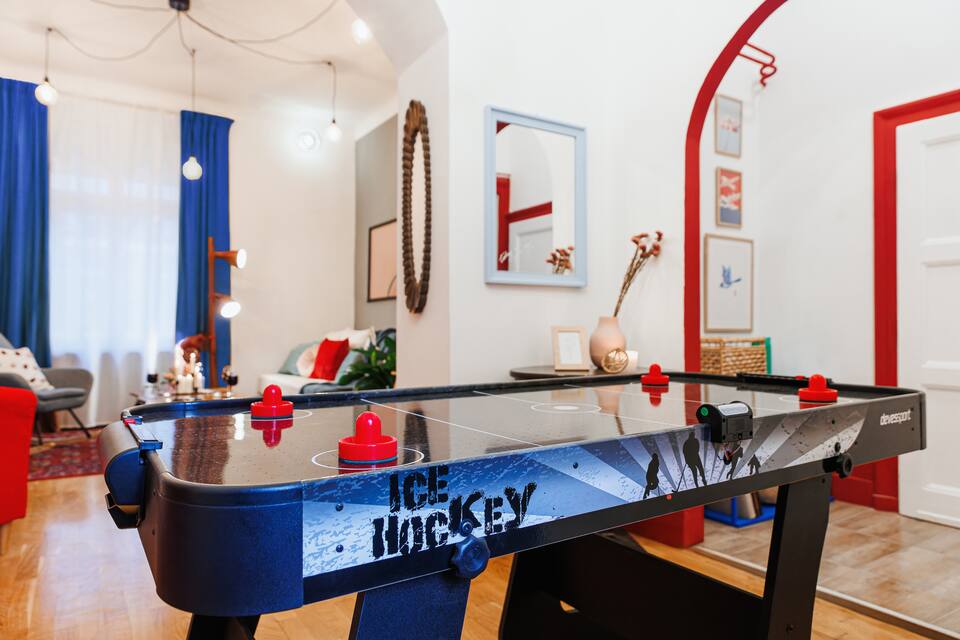 A colourful Old Town flat in Belgrade built around air hockey, Belgrade, Serbia, photo 2 of 10