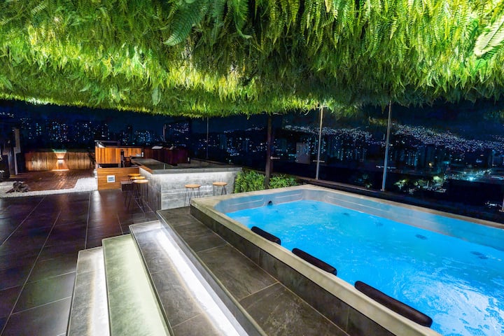 Illustration of Luxurious Penthouse Apartments With Private Steam Room