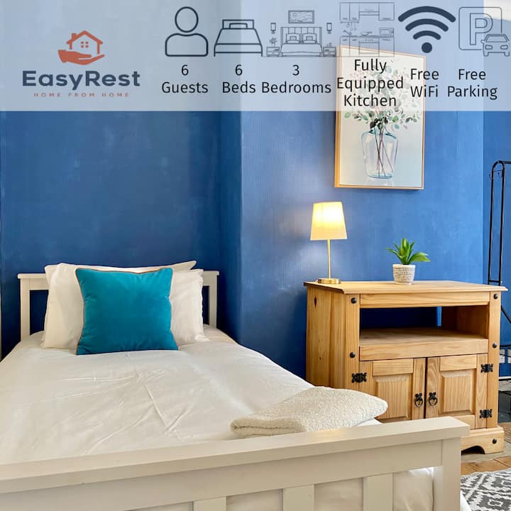 Easyrest | 3br Contractor House | 6 Beds | Parking - Belvoir Castle