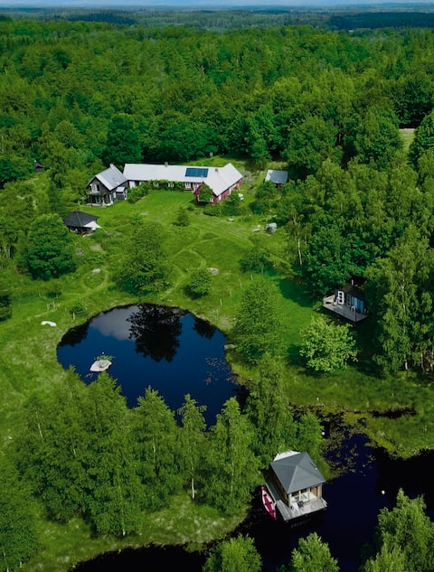 Farmhouse in the Swedish woods.