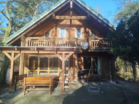 Wooden house by the lake