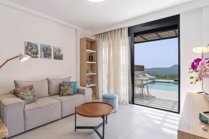 Villa Oneiro, /W Sea & Countryside View - Plakias
