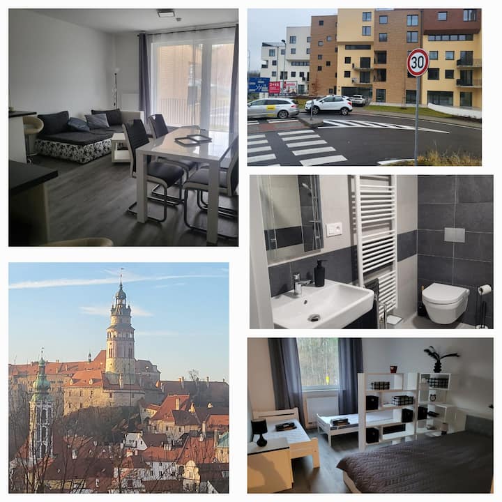 Plně Vybavený Apartmanový Byt Se Stáním V Garáži - Český Krumlov